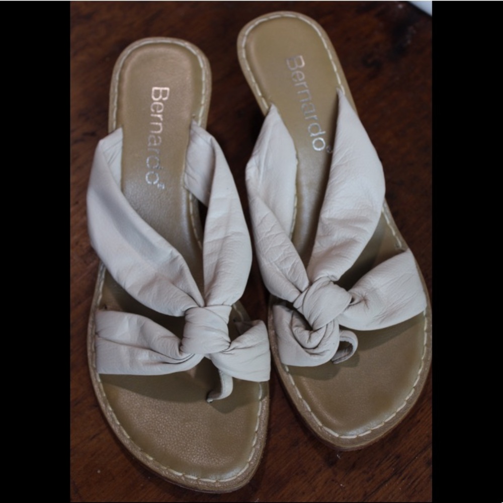 Nude Bernardo Wedge Sandals